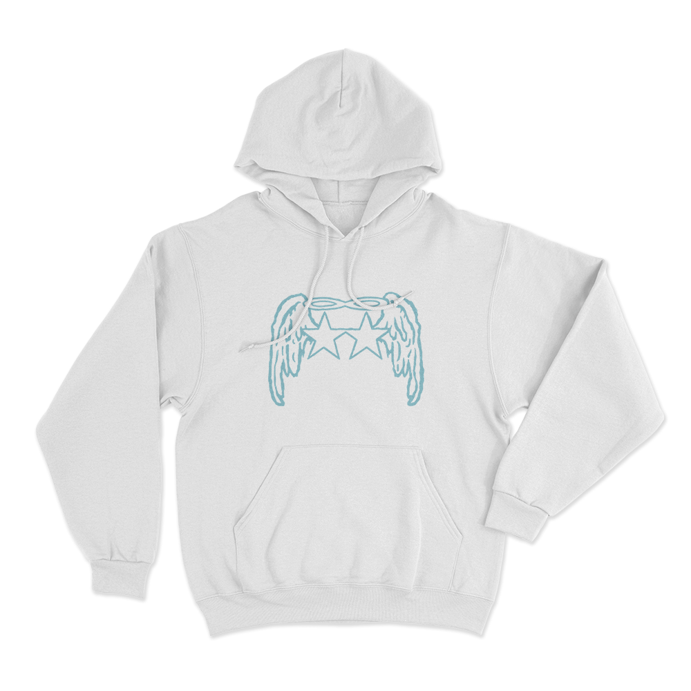 Tiffany Day Angel Wings Stars Unisex Hoodie White Tiffany Day Angel Wings Stars Unisex Hoodie White