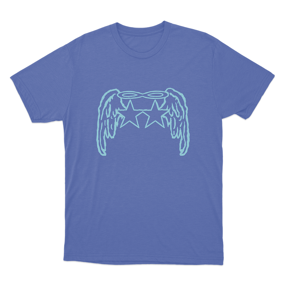 Tiffany Day Angel Wings Stars Unisex T Shirt Blue Tiffany Day Angel Wings Stars Unisex T Shirt Blue