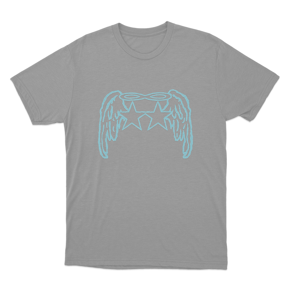 Tiffany Day Angel Wings Stars Unisex T Shirt Grey Tiffany Day Angel Wings Stars Unisex T Shirt Grey