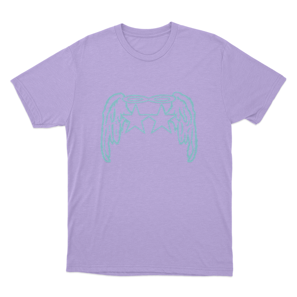 Tiffany Day Angel Wings Stars Unisex T Shirt Purple Tiffany Day Angel Wings Stars Unisex T Shirt Purple