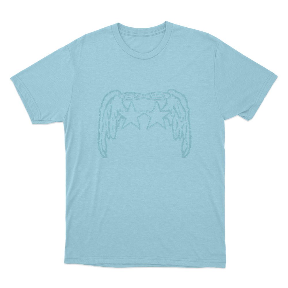 Tiffany Day Angel Wings Stars Unisex T Shirt Sky Blue Tiffany Day Angel Wings Stars Unisex T Shirt Sky Blue