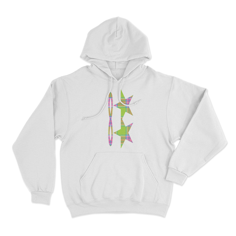 Tiffany Day Plaid Stars Unisex Hoodie White Tiffany Day Plaid Stars Unisex Hoodie White