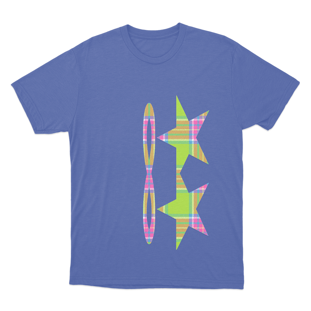 Tiffany Day Plaid Stars Unisex T Shirt Blue Tiffany Day Plaid Stars Unisex T Shirt Blue